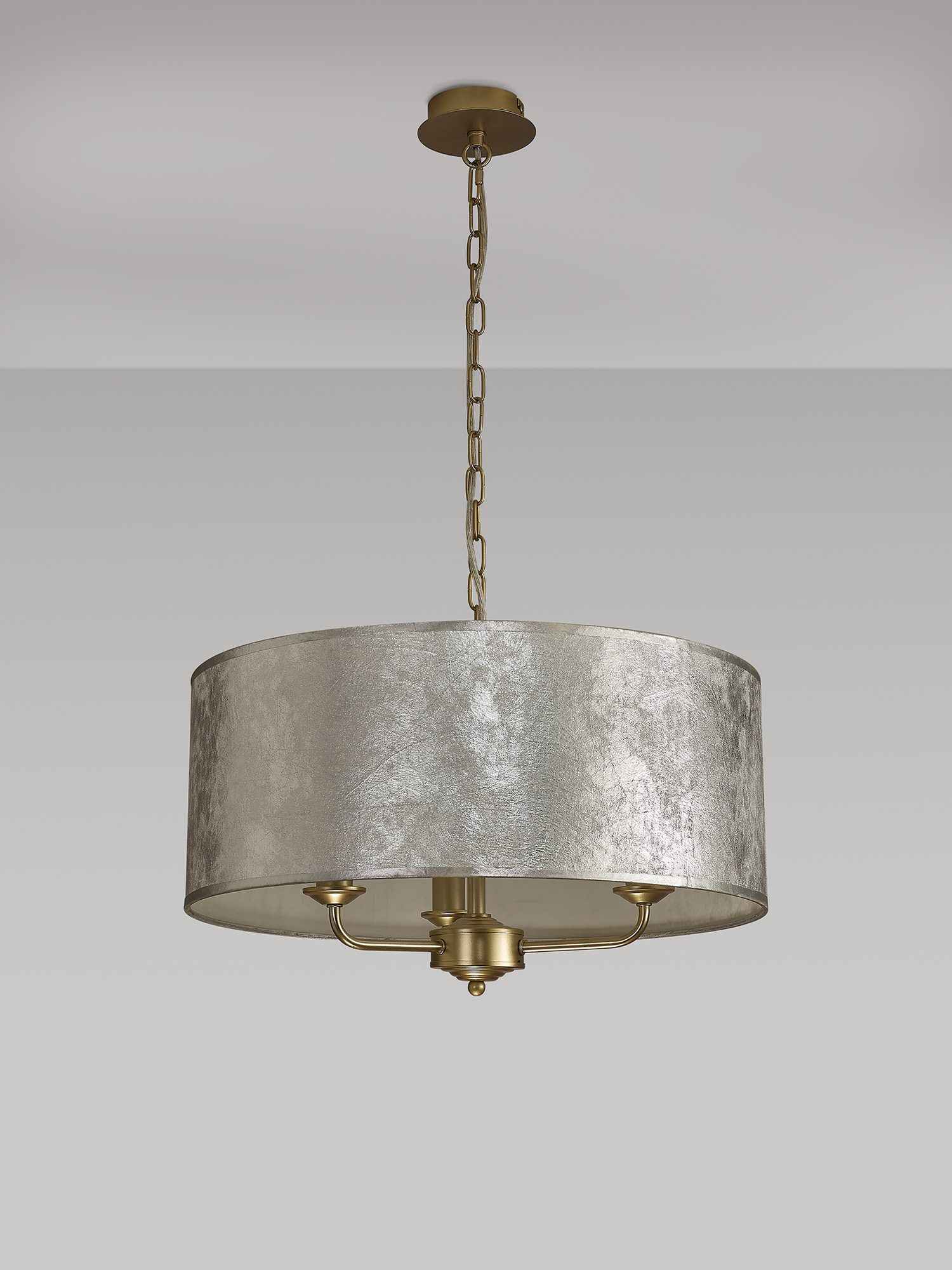 Banyan 50cm 3 Light Pendant Champagne Gold, Silver Leaf DK0976  Deco Banyan